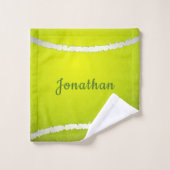 テニスボールデザインバスタオルセット バスタオルセット (ウォッシュタオル)