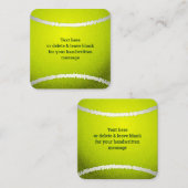 テニスボールデザインビーフカードメッセージカード スクエア名刺 (正面/裏面)