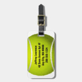 テニスボールデザインラゲッジタグ ラゲッジタグ (正面縦)