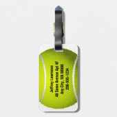 テニスボールデザインラゲッジタグ ラゲッジタグ (裏面縦)