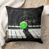 テニスボールネット水スパイラルアート クッション (ブランケット)