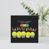 テニスボールハッピーバースデー カード (スタンド正面)