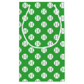 テニスボールパターンバースデーパーティーの好意抱き枕 スモールペーパーバッグ (裏面)