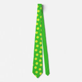 テニスボールパターン(緑) ネクタイ (正面)