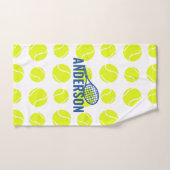 テニスボールパーソナライズされた名スポーツ ハンドタオル (ハンドタオル)