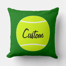 テニスボールパーソナライズされた文字&カラー装飾用クッション クッション
