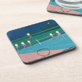 テニスボールヘッドピンクプレイヤー コースター (左側)