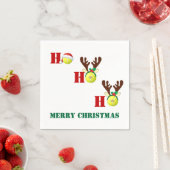 テニスボールホホホホホホサンタトナディースクリスマス スタンダードカクテルナプキン (インサイチュ)
