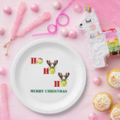 テニスボールホホホホホホサンタトナディースクリスマス ペーパープレート (パーティー)