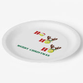 テニスボールホホホホホホサンタトナディースクリスマス ペーパープレート (アングル)