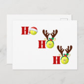 テニスボールホホホホホホサンタトナディースクリスマス ポストカード (正面/裏面)