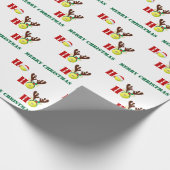 テニスボールホホホホホホサンタトナディースクリスマス ラッピングペーパー (角)