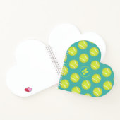 テニスボールモノグラムののハート型 ノートブック (内部)