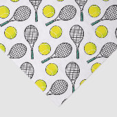 テニスボールラケットイエローホワイトブラックスポーツ 薄葉紙 (詳細)