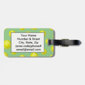 テニスボールラケットデザインラゲッジタグ ラゲッジタグ (裏面横)