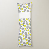 テニスボールラケットNAMEスポーツティーンズおもしろい ボディピロー (裏面 (縦))