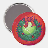 テニスボールリースオンレッド マグネット (正面/裏面)