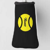 テニスボールロゴ付きゴルフパターヘッドカバー ゴルフヘッドカバー (回転90)