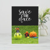 テニスボール付きテニスハローウィンパーティと幽霊 招待状 (スタンド正面)