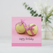 テニスボール付きテニスボール誕生日カード (スタンド正面)