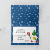 🎾テニスボール付き可愛いクリスマスドワーフ サンキューカード (内部)