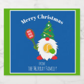 🎾テニスボール付き可愛いクリスマスドワーフ ビールラベル (シングルラベル)