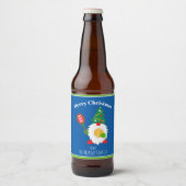 🎾テニスボール付き可愛いクリスマスドワーフ ビールラベル (正面)