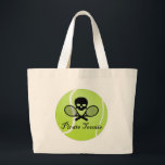 テニスボール付き海賊用テニス ラージトートバッグ<br><div class="desc">バッグテンプレート</div>