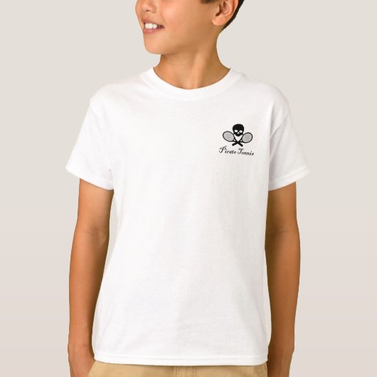 テニスボール付き海賊用テニス Tシャツ (正面)