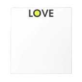 テニスボール愛メモ帳 ノートパッド (正面)