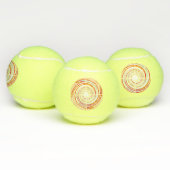 テニスボール旋回油絵 テニスボール (マルチ)