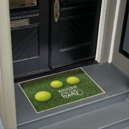 テニスボール歓迎ホーム ドアマット