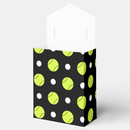 テニスボール水玉模様パターカスタムンの背景 フェイバーボックス (オープン)