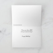 テニスボール誕生日カード付き犬 カード (内部)