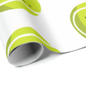 テニスボール誕生日パーティー名前をカスタムする ラッピングペーパー (ロールコーナー)