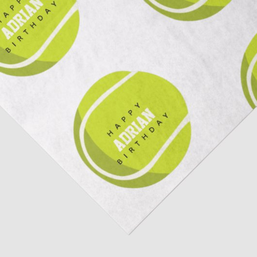 テニスボール誕生日パーティー名前をカスタムする 薄葉紙 (詳細)