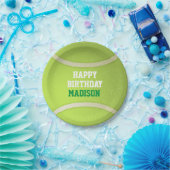 テニスボール誕生日パーティー ペーパープレート (パーティー)