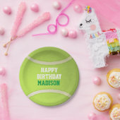 テニスボール誕生日パーティー ペーパープレート (パーティー)