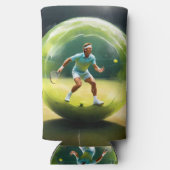 テニスボール選手 スリム缶クーラー (裏面)