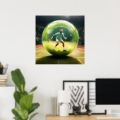 テニスボール選手 ポスター (ホームオフィス)