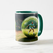 テニスボール選手 マグカップ (正面右)