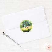 テニスボール選手 ラウンドシール (封筒)