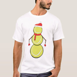 テニスボール雪だるま – クリスマスインスパイア Tシャツ