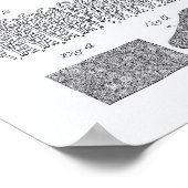 テニスボール1935パテントアートホワイト紙 ポスター (角)