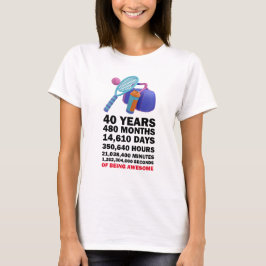 テニスボール40歳の誕生日プレイヤーへ Tシャツ