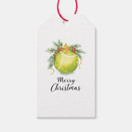 テニスボール クリスマス ギフトタグ