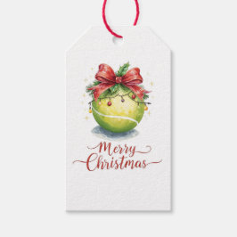 テニスボール クリスマス ギフトタグ