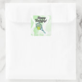 テニスボール(ハッピーバースデー) スクエアシール (バッグ)