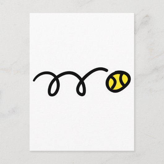 テニスボール ポストカード (正面)