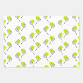 テニスボール&ラケットラケットパターン ラッピングペーパーシート (正面2)